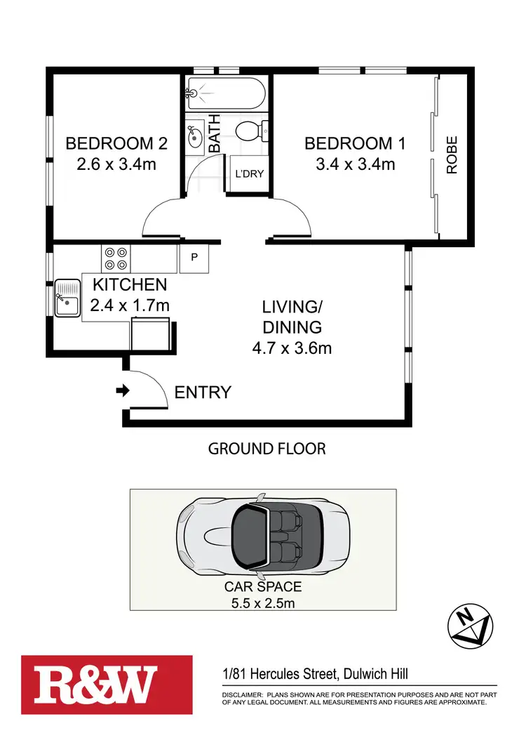 Floorplan of Homely apartment listing, 1/81 Hercules Street, Dulwich Hill NSW 2203