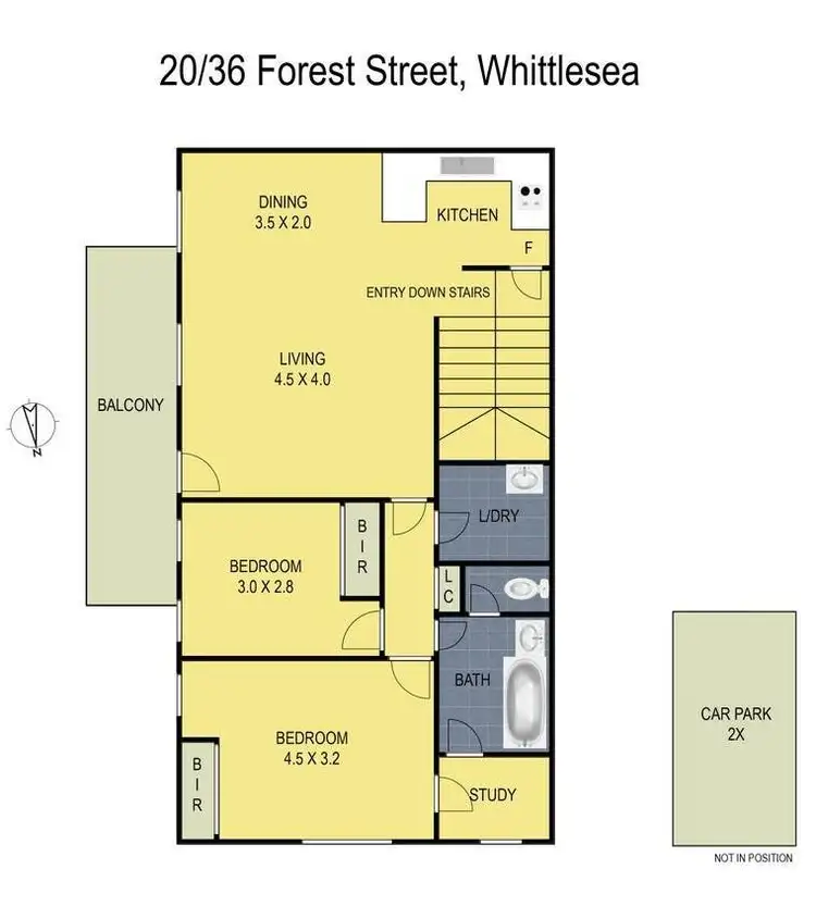 Floorplan of Homely apartment listing, 20/36 Forest Street, Whittlesea VIC 3757