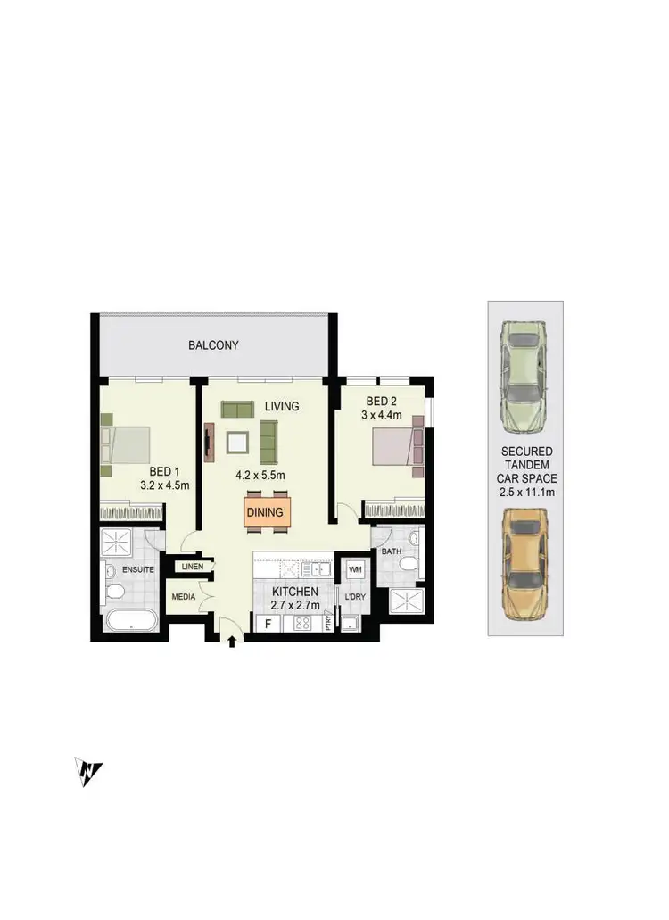 Floorplan of Homely apartment listing, 124/9 Mallard Lane, Warriewood NSW 2102