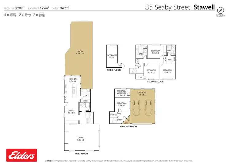 Floorplan of Homely house listing, 35 Seaby Street, Stawell VIC 3380
