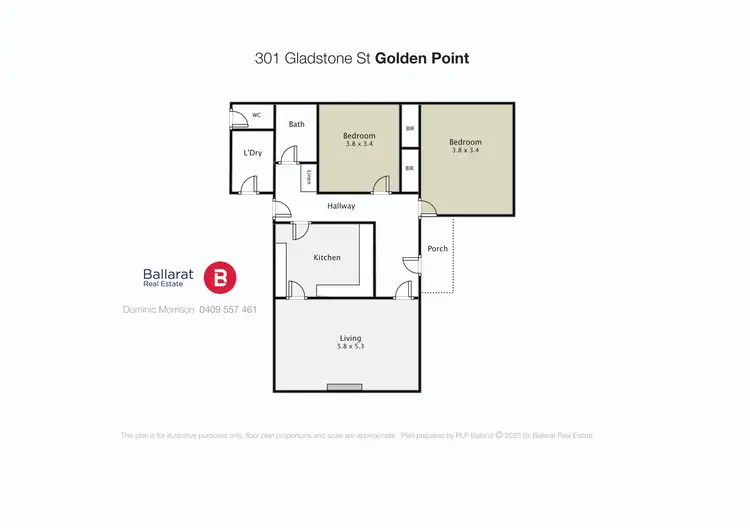 Floorplan of Homely house listing, 301 Gladstone Street, Golden Point VIC 3350