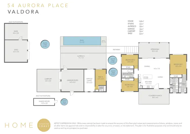 Floorplan of Homely house listing, 54 Aurora Place, Valdora QLD 4561