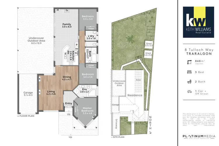 Floorplan of Homely house listing, 8 Tulloch Way, Traralgon VIC 3844