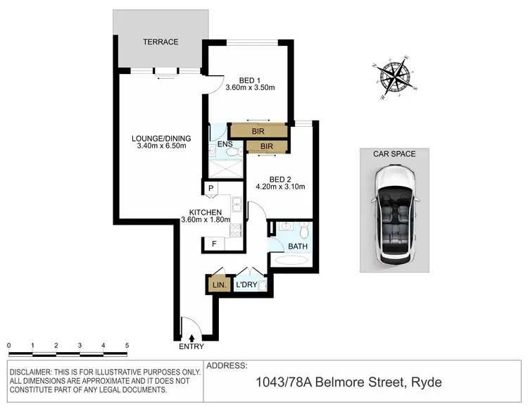 Floorplan of Homely apartment listing, 1043/78A Belmore Street, Ryde NSW 2112