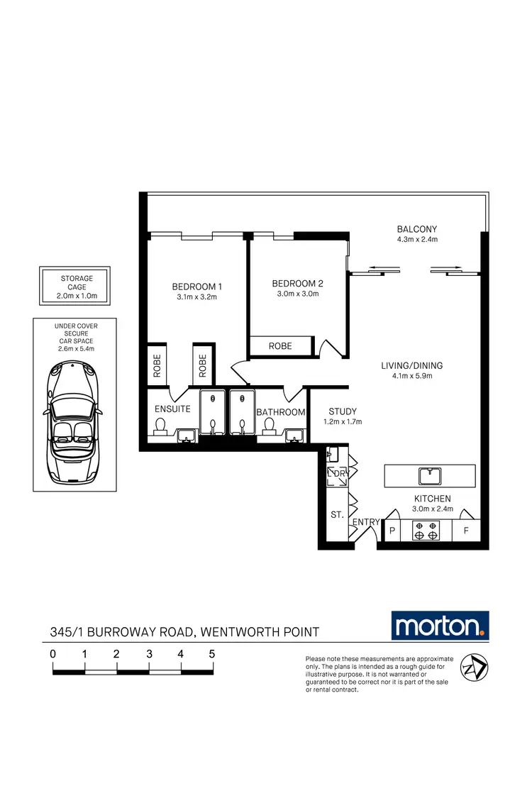 Floorplan of Homely apartment listing, 345/1E Burroway Road, Wentworth Point NSW 2127