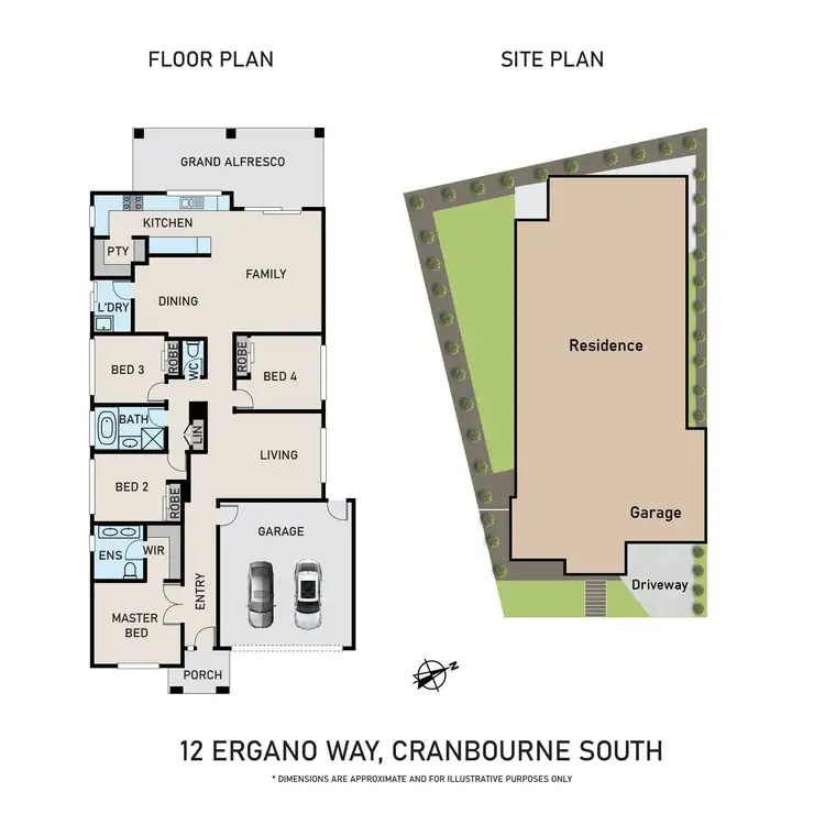 Floorplan of Homely house listing, 12 Ergano Way, Cranbourne South VIC 3977