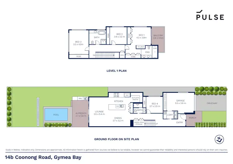 Floorplan of Homely semi-detached listing, 14B Coonong Road, Gymea Bay NSW 2227