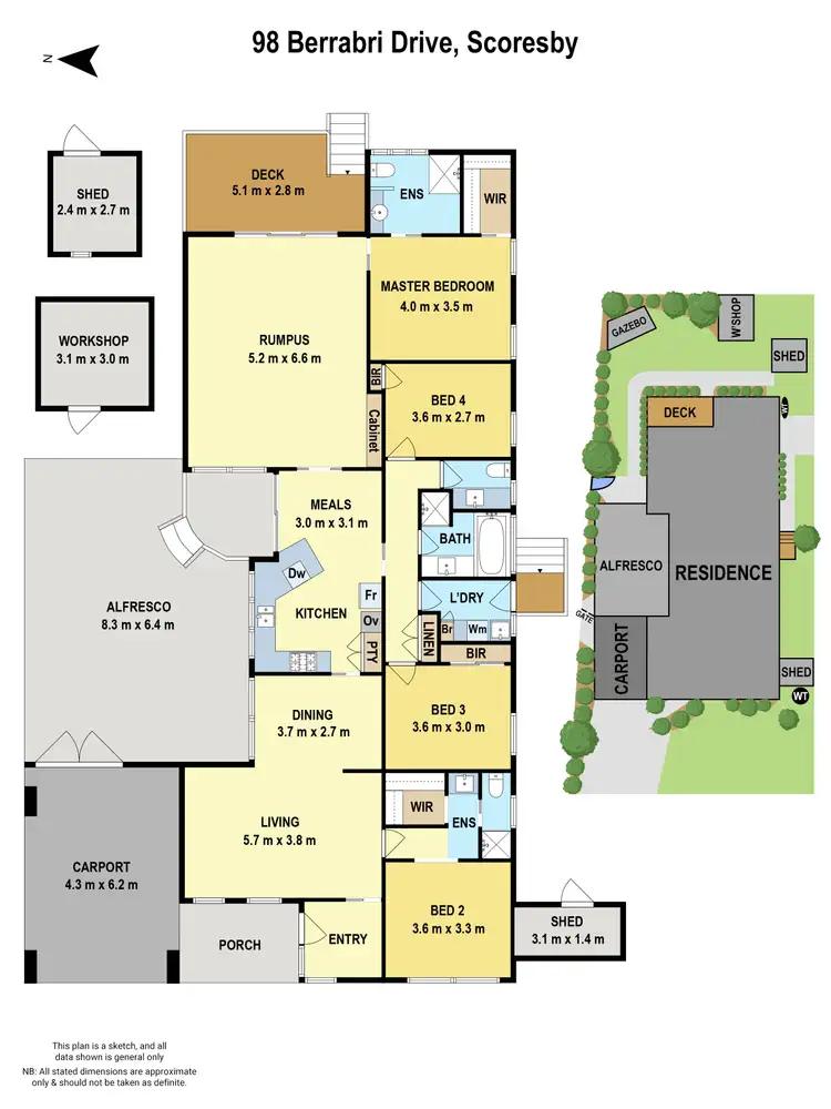 Floorplan of Homely house listing, 98 Berrabri Drive, Scoresby VIC 3179