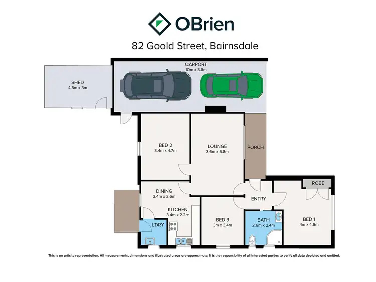 Floorplan of Homely house listing, 82 Goold Street, Bairnsdale VIC 3875
