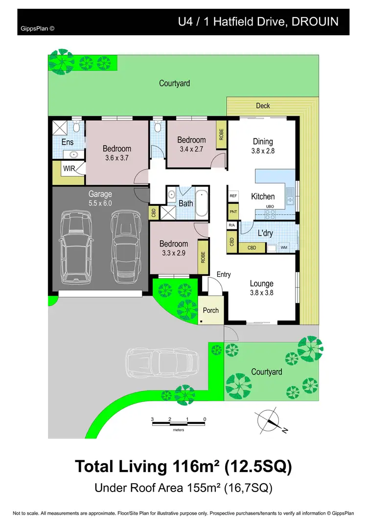 Floorplan of Homely unit listing, 4/1 Hatfield Drive, Drouin VIC 3818