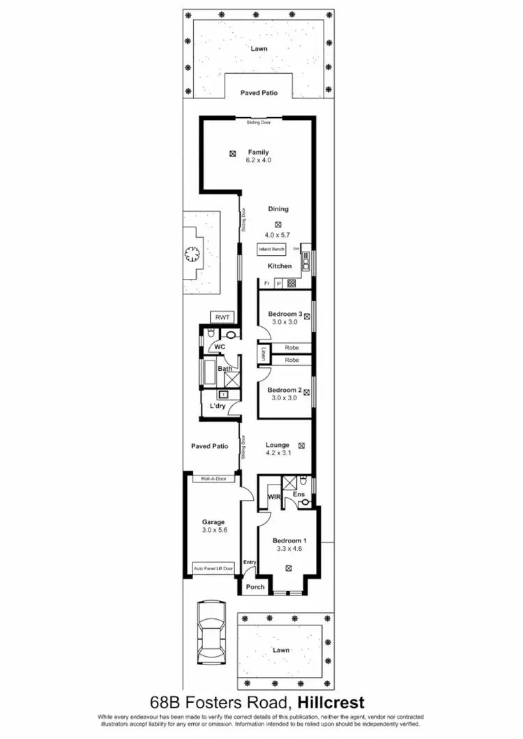 Floorplan of Homely house listing, 68 Fosters Road, Hillcrest SA 5086