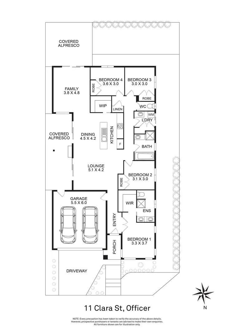 Floorplan of Homely house listing, 11 Clara Drive, Officer VIC 3809