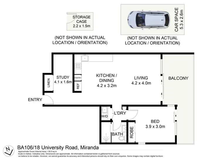 Floorplan of Homely apartment listing, BA106/18 University Road, Miranda NSW 2228
