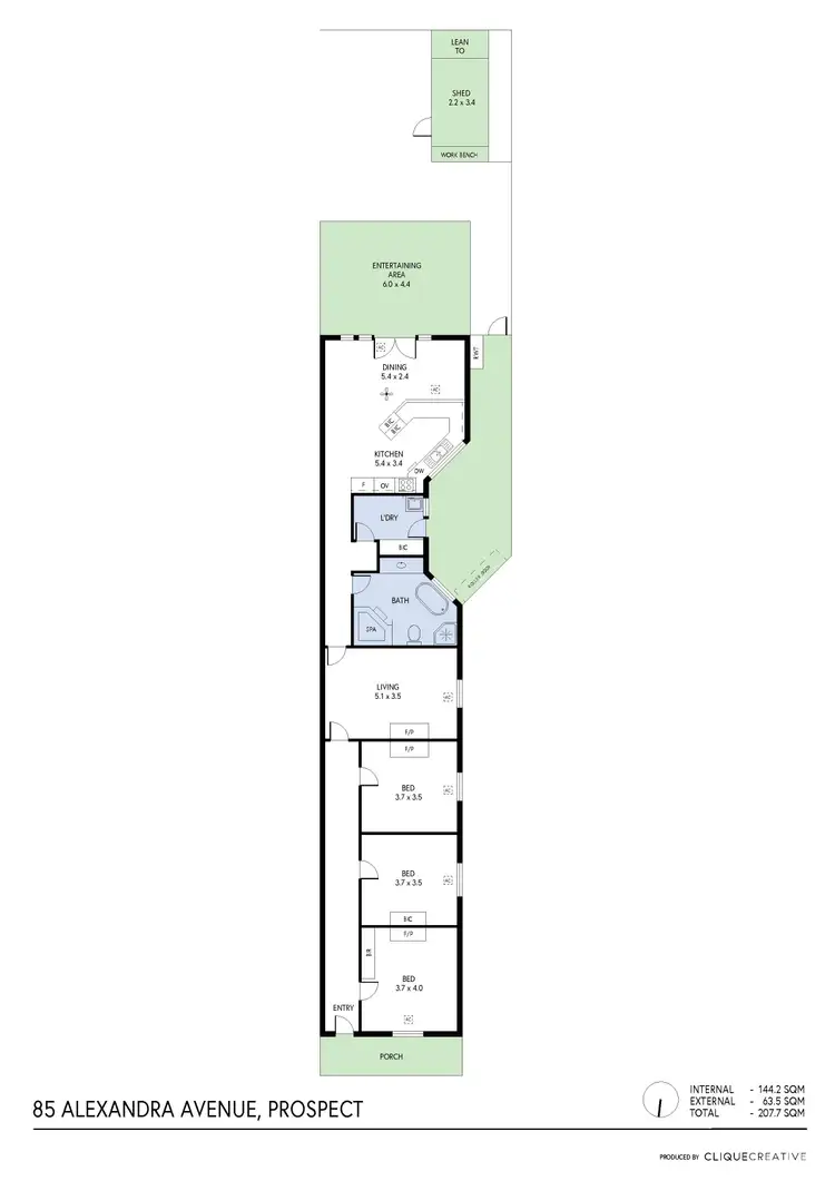 Floorplan of Homely house listing, 85 Alexandra Street, Prospect SA 5082