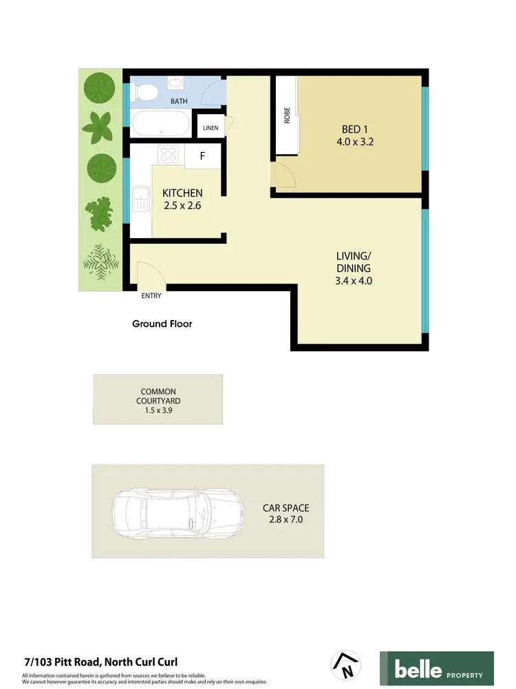 Floorplan of Homely apartment listing, 7/103 Pitt Road, North Curl Curl NSW 2099