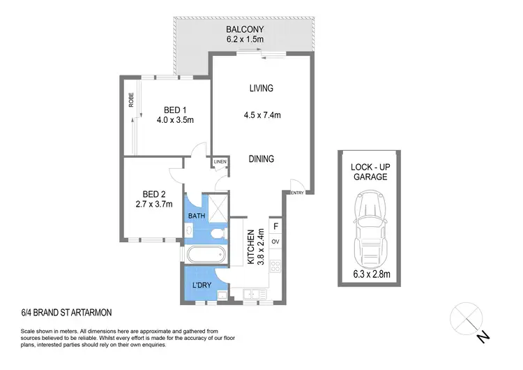 Floorplan of Homely apartment listing, 6/4-6 Brand Street, Artarmon NSW 2064