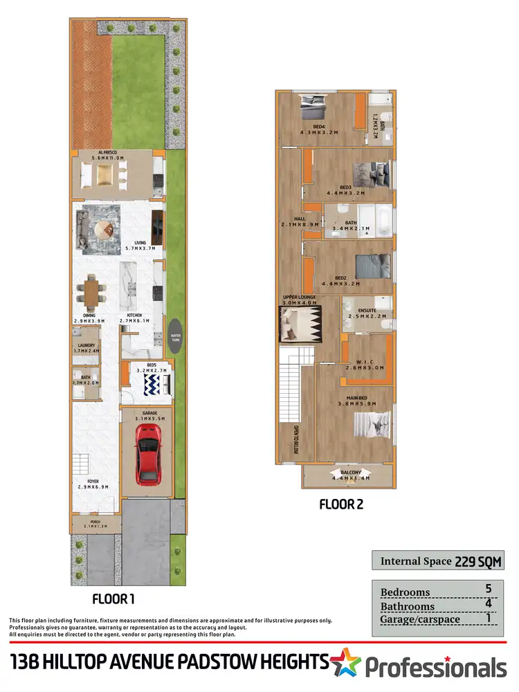 Floorplan of Homely semi-detached listing, 13B Hilltop Avenue, Padstow Heights NSW 2211