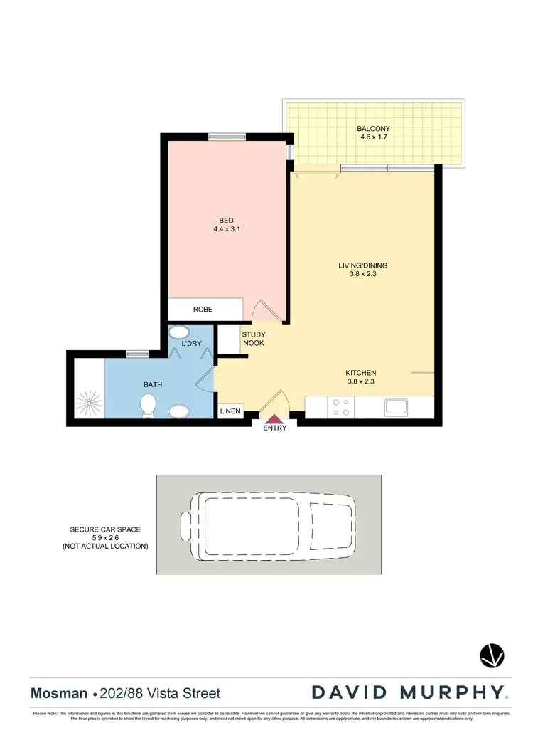 Floorplan of Homely apartment listing, 202/88 Vista Street, Mosman NSW 2088