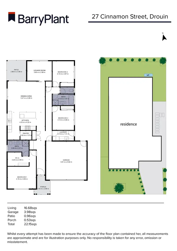 Floorplan of Homely house listing, 27 Cinnamon Street, Drouin VIC 3818