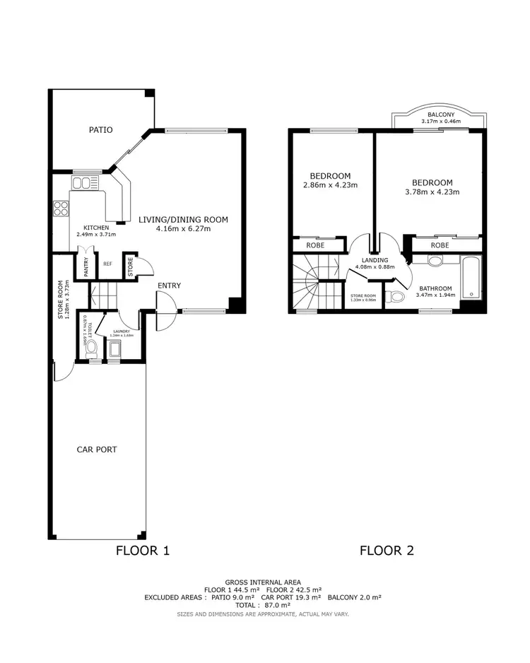 Floorplan of Homely townhouse listing, 54/5-15 McGregor Street, Mooroobool QLD 4870