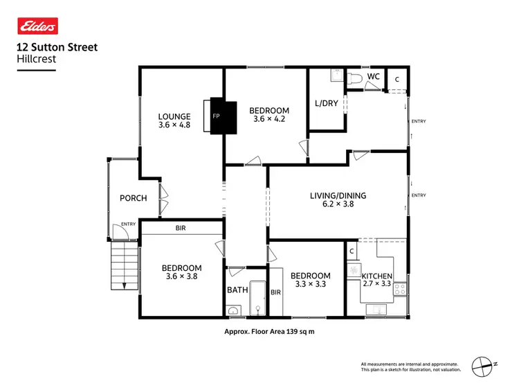 Floorplan of Homely house listing, 12 Sutton Street, Hillcrest TAS 7320