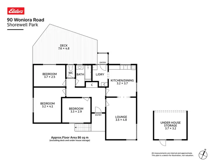 Floorplan of Homely house listing, 90 Woniora Road, Shorewell Park TAS 7320