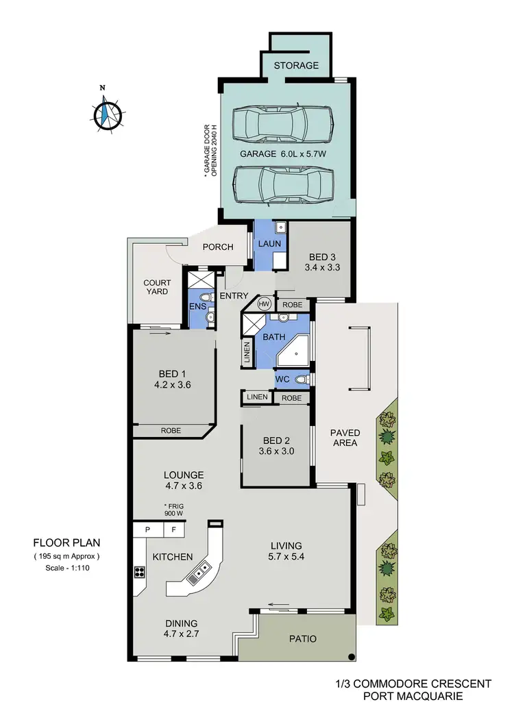 Floorplan of Homely apartment listing, 1/3 Commodore Crescent, Port Macquarie NSW 2444