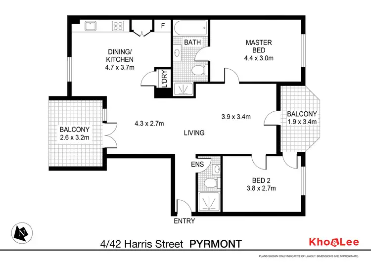 Floorplan of Homely unit listing, 4/42 Harris Street, Pyrmont NSW 2009