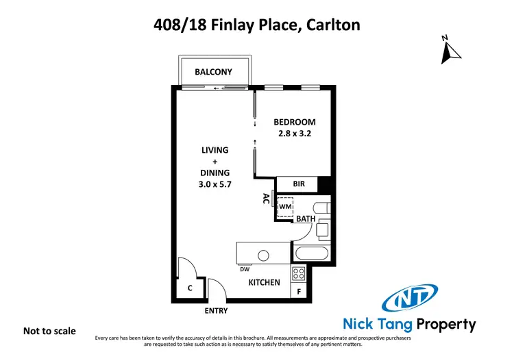 Floorplan of Homely apartment listing, 408/18 Finlay Place, Carlton VIC 3053