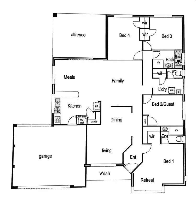 Floorplan of Homely house listing, 38 Chatsworth Drive, Hocking WA 6065