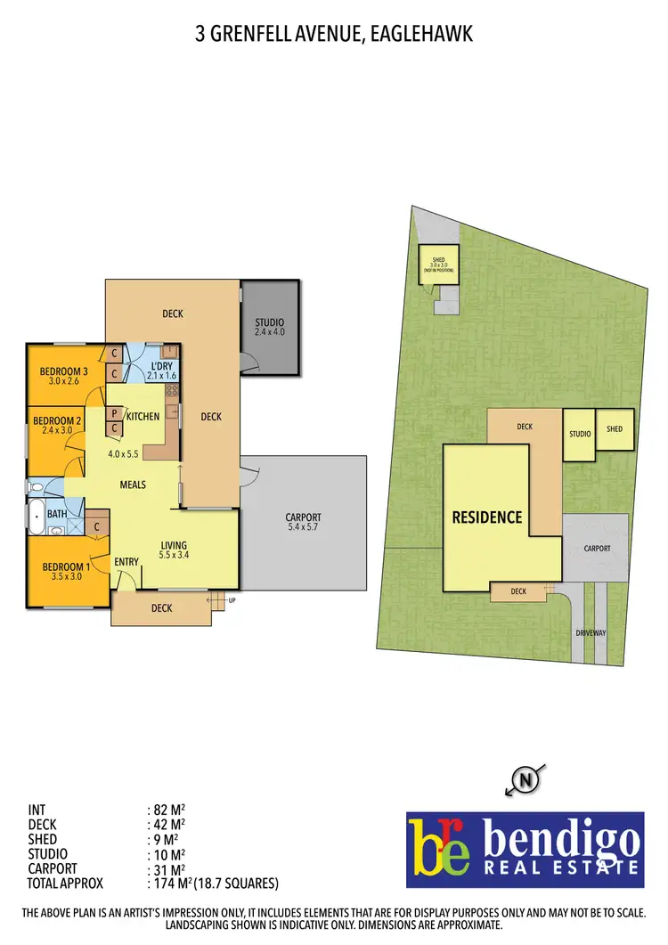Floorplan of Homely house listing, 3 Grenfell Avenue, Eaglehawk VIC 3556