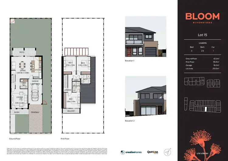 Floorplan of Homely townhouse listing, Lot 15/1 Bligh Street, Riverstone NSW 2765