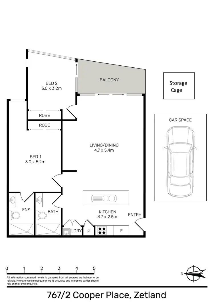 Floorplan of Homely apartment listing, 767/2 Cooper Place, Zetland NSW 2017