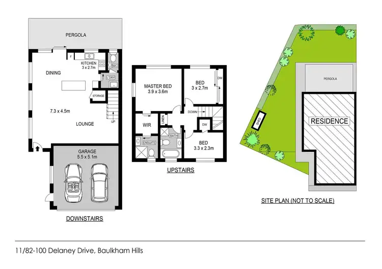 Floorplan of Homely townhouse listing, 11/82-100 Delaney Drive, Baulkham Hills NSW 2153
