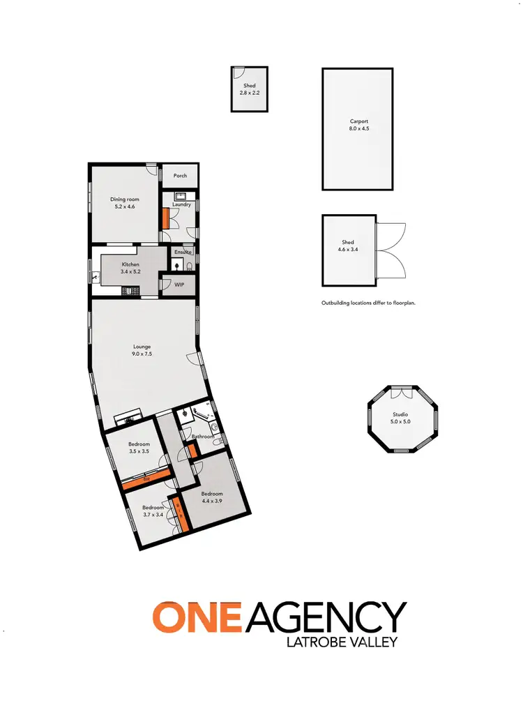 Floorplan of Homely house listing, 45 Wykes Road, Toongabbie VIC 3856