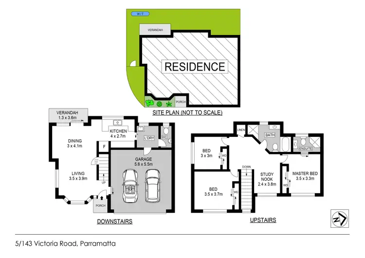 Floorplan of Homely townhouse listing, 5/143-145 Victoria Road, Parramatta NSW 2150