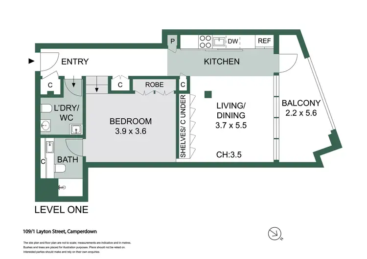 Floorplan of Homely apartment listing, 109/1 Layton Street, Camperdown NSW 2050
