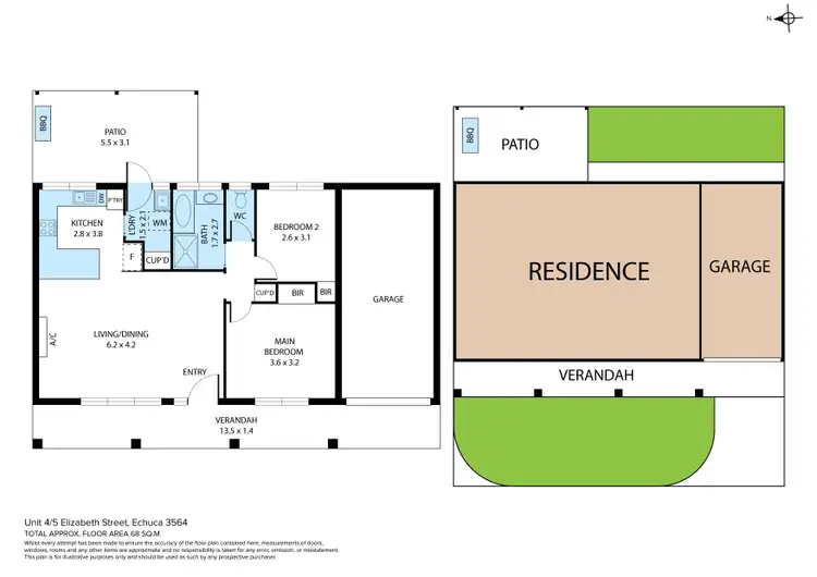 Floorplan of Homely unit listing, 4/5 Elizabeth Street, Echuca VIC 3564