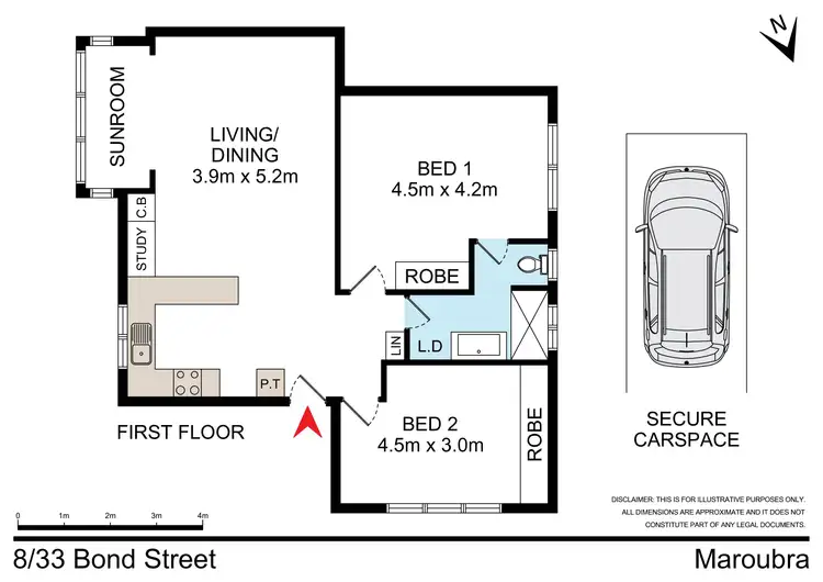 Floorplan of Homely apartment listing, 8/33 Bond Street, Maroubra NSW 2035