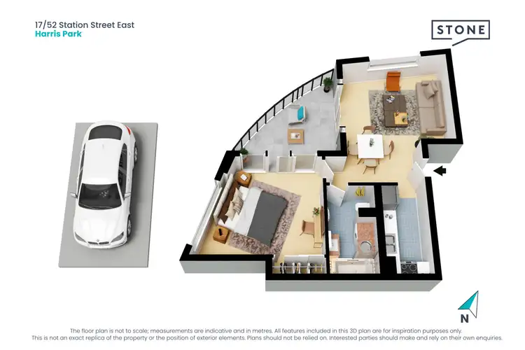 Floorplan of Homely apartment listing, 17/52 Station Street East, Harris Park NSW 2150
