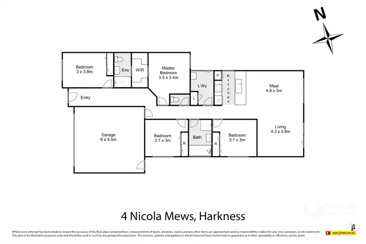 Floorplan of Homely house listing, 4 Nicola Mews, Harkness VIC 3337