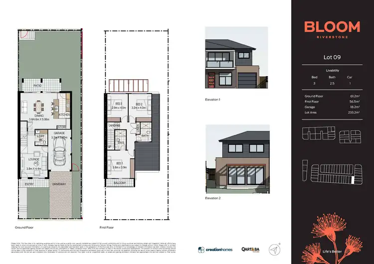 Floorplan of Homely townhouse listing, Lot 9/1 Bligh Street, Riverstone NSW 2765