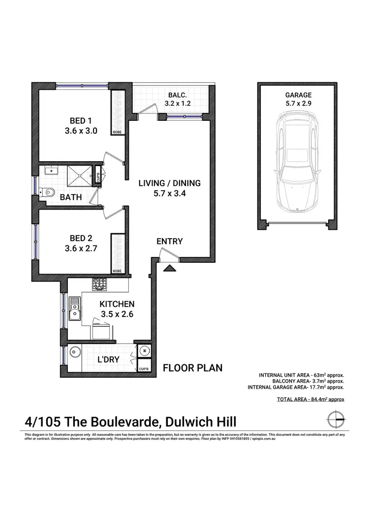 Floorplan of Homely apartment listing, 4/105 The Boulevarde, Dulwich Hill NSW 2203