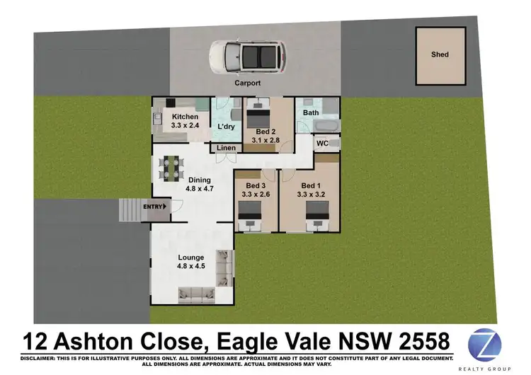 Floorplan of Homely house listing, 12 Ashton Close, Eagle Vale NSW 2558