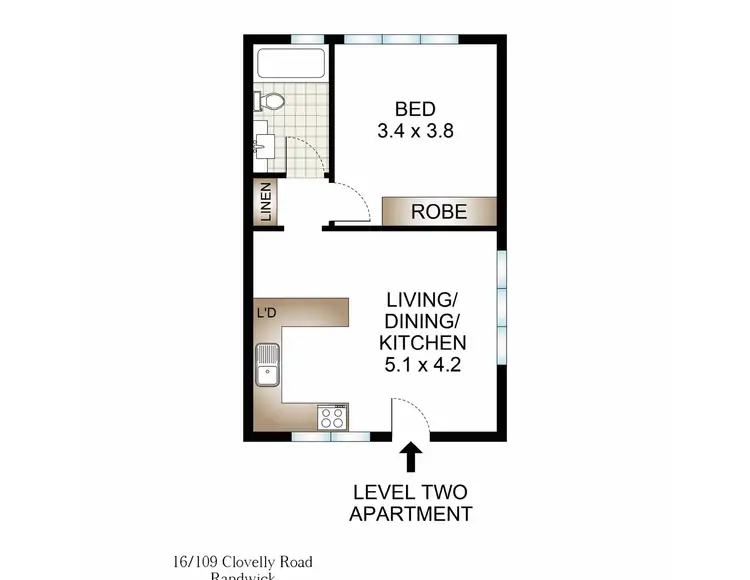 Floorplan of Homely apartment listing, 16/109 Clovelly Road, Randwick NSW 2031