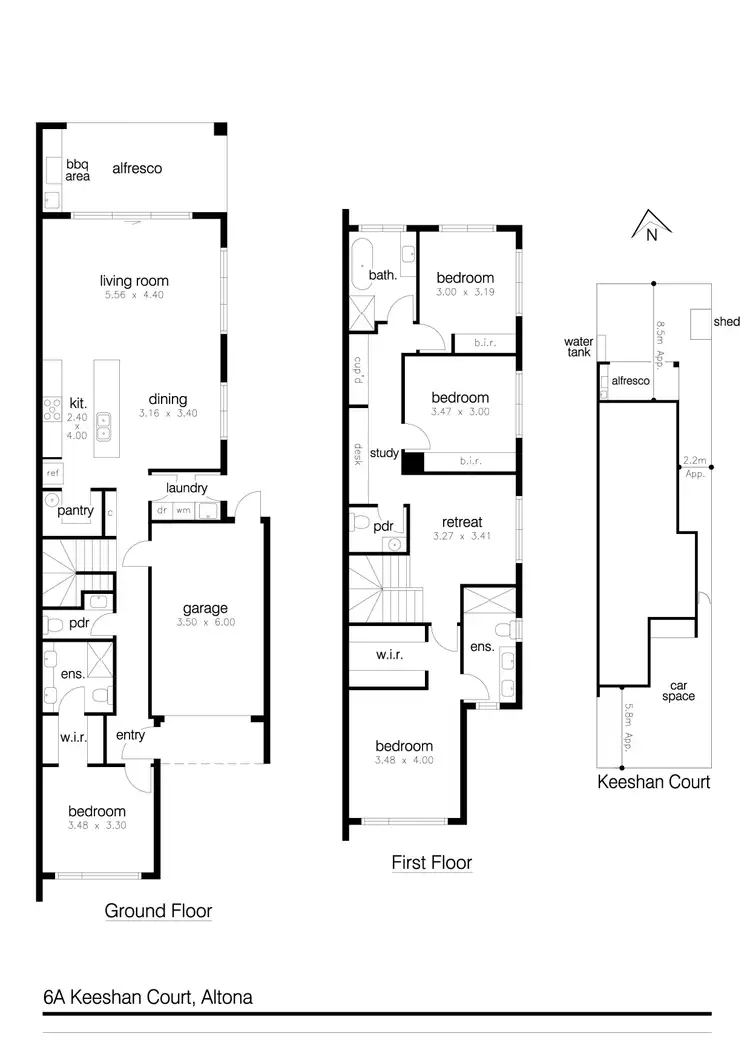 Floorplan of Homely townhouse listing, 6a Keeshan Court, Altona VIC 3018