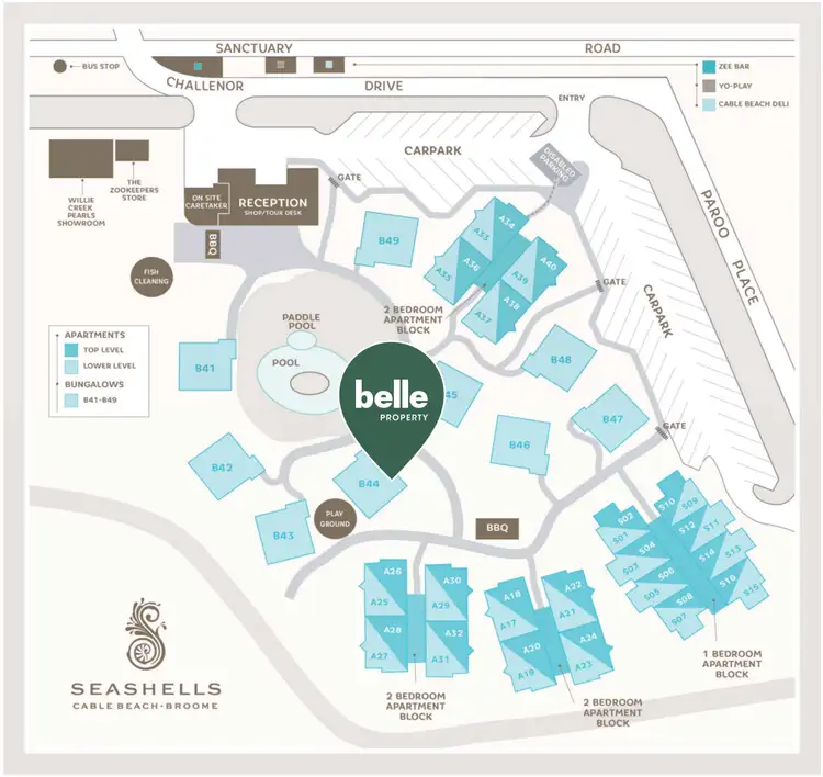 Floorplan of Homely villa listing, B44/6 Challenor Drive, Cable Beach WA 6726