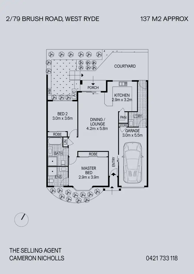 Floorplan of Homely villa listing, 2/79 Brush Road, West Ryde NSW 2114