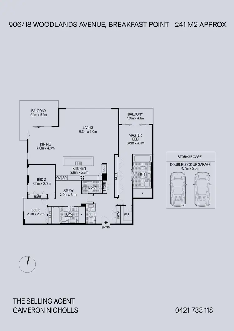 Floorplan of Homely unit listing, 906/18 Woodlands Avenue, Breakfast Point NSW 2137