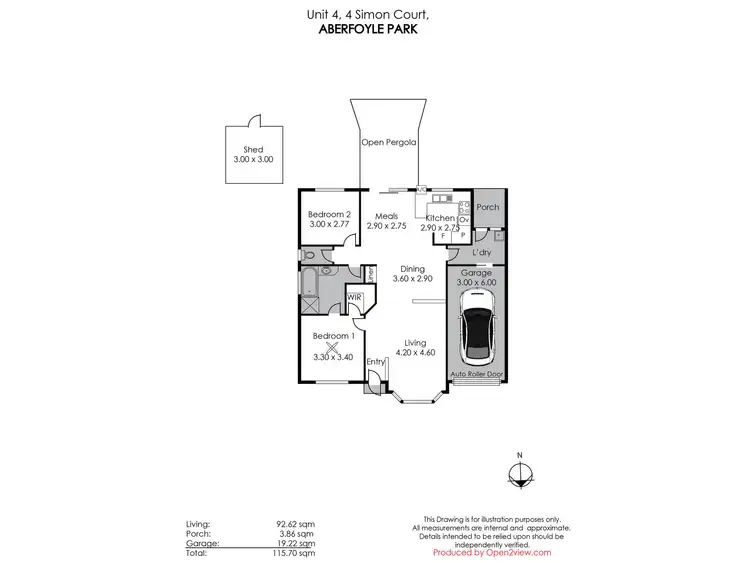 Floorplan of Homely unit listing, 4/4 Simon Court, Aberfoyle Park SA 5159